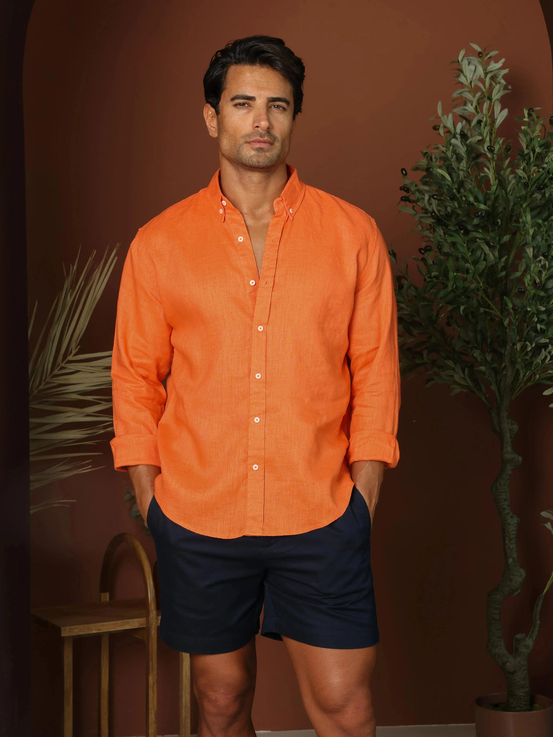 Linen Shirt Coral – Seaciety